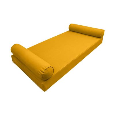 Style5 Full Outdoor Daybed Mattress Bolster Same Piped Trim Insert Cover Complete Set - AD108