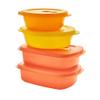 New Tupperware Tupperware CrystalWave Plus Microwave Reheatable 4 Piece Container Set (CWPS) view 1