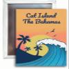 Cat Island The Bahamas Souvenir 2x3 Fridge Magnet Wave Design view 1