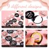 Zonon 504 Pieces Sweet 16 Birthday Party Favors Stickers Mini Kisses Candy Stickers Sweet Sixteen Round Chocolate Candy Wrappers for 16th Birthday Party Guest Favors Decorations(Pink, Black) view 3