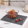 Amyandone Dish Drying Mat, Flexible Silicone Drying Mat for Kitchen Counter, Heat Resistant Silicone Trivet for Countertop Protector, Super Thick Non-Slip Dish Drying Pad for Under Rack, 12 x 16 view 4
