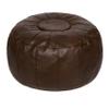 Thgonwid Unstuffed Moroccan Ottoman Pouf Cover, Ottoman Footstool Storage Solution, Bean Bag Chair, Foot Rest, Deep Coffee view 1