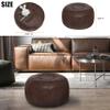 Thgonwid Unstuffed Moroccan Ottoman Pouf Cover, Ottoman Footstool Storage Solution, Bean Bag Chair, Foot Rest, Deep Coffee view 3