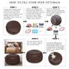 Thgonwid Unstuffed Moroccan Ottoman Pouf Cover, Ottoman Footstool Storage Solution, Bean Bag Chair, Foot Rest, Deep Coffee view 4