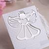 (50pcs/lot) Blessings Metal Angel Bookmark with a Lovely White Tassel Baby Christening Souvenir Wedding Favors view 3