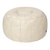 Thgonwid Unstuffed Moroccan Ottoman Pouf Cover, Ottoman Footstool Storage Solution, Bean Bag Chair, Foot Rest, Ivory White view 1