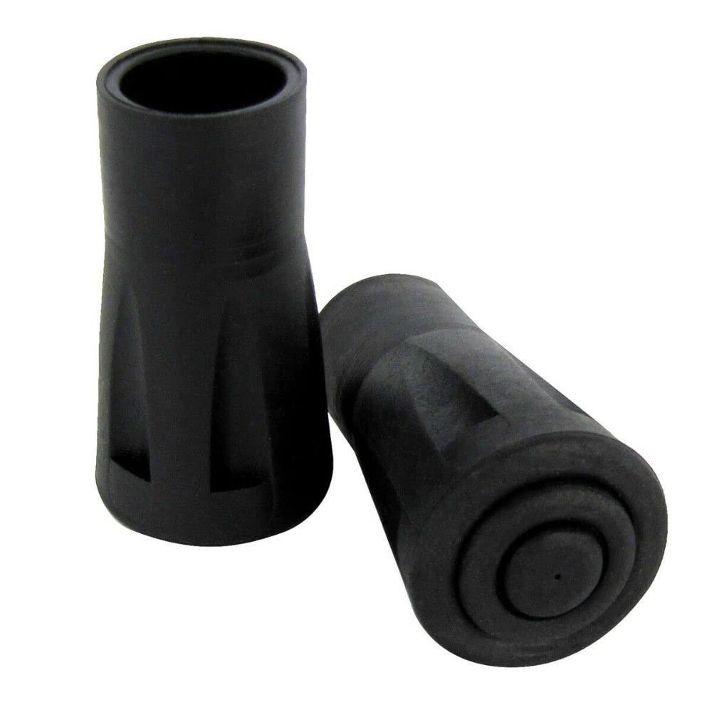 5/8" Black Rubber Replacement Cane Tips Walking Stick Chair Walker 2 pc tip Set