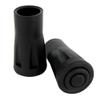 5/8" Black Rubber Replacement Cane Tips Walking Stick Chair Walker 2 pc tip Set view 1
