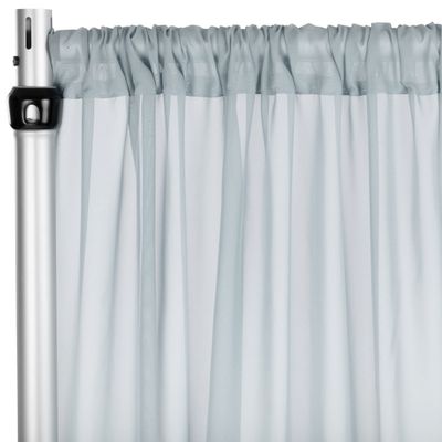 CVL 1 Pc, Chiffon Curtain Drape 10Ft H x 58" W Panel - Dusty Blue for Wedding, Graduation, Quinceanera, Birthday, and Bridal Shower