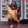 Buddha Statue Buddha Statue Solid Wood Carving Buddha Statue Laughing Buddha Statue Antique Home Zen Buddha Decor Crafts 5.91 Inches Art Deco Gifts view 3