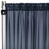 CVL 1 Pc, Chiffon Curtain Drape 12Ft H x 58" W Panel - Navy Blue for Wedding, Graduation, Quinceanera, Birthday, and Bridal Shower view 1