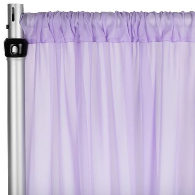 CVL 1 Pc, Chiffon Curtain Drape 10Ft H x 58" W Panel - Lavender for Wedding, Graduation, Quinceanera, Birthday, and Bridal Shower