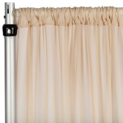 CVL 1 Pc, Chiffon Curtain Drape 14Ft H x 58" W Panel - Champagne for Wedding, Graduation, Quinceanera, Birthday, and Bridal Shower
