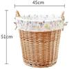 Dongng Laundry Basket with Lid Wicker Rattan Weave Capacity Laundry Basket with Cotton and Linen Lining, Clothes Storage Basket Laundry Hamper Washing Bin with Handles Home Essentials view 2