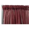 1 Pc, Sheer Voile Flame Retardant (Fr) 10Ft H x 118" W Drape/Backdrop Curtain Panel - Burgundy Machine Washable Cold & Low Heat for Wedding, Birthday, Shower, Tradeshow, or Events view 1