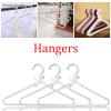 5/10pcs 40cm Clothes Pearl Hanger Plastic Beaded Bow Clothes Hangers Dress Coat Closet Organizer Dry Rack Storage (White,10pcs) view 2
