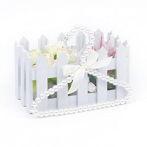 20cm Plastic Imitation Pearl Clothes Hanger Bow Dress Coat Wardrobe Storage Organizer Dry Rack for Children Kids (1,20pcs)