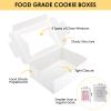 Moretoes 48pcs Cookie Boxes with Window, 8x6x2.5 Inch 3 Style Pastry Boxes for Treat, Chocolate Covered Strawberries, Candy, Muffins, Donuts view 3