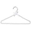 5/10pcs 40cm Clothes Pearl Hanger Plastic Beaded Bow Clothes Hangers Dress Coat Closet Organizer Dry Rack Storage (White,5pcs) view 1