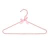 5/10pcs 40cm Clothes Pearl Hanger Plastic Beaded Bow Clothes Hangers Dress Coat Closet Organizer Dry Rack Storage (Pink,10pcs) view 1