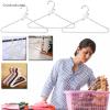 5/10pcs 40cm Clothes Pearl Hanger Plastic Beaded Bow Clothes Hangers Dress Coat Closet Organizer Dry Rack Storage (Pink,10pcs) view 4