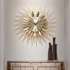 HGJNHM Large Wall Clocks for Living Room Decor Modern Gold Silent Wall Clock Battery Operated Non-Ticking for Bedroom Kitchen Office Home Wall Decorative (Size : 68cm/26inch) view 1