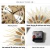 HGJNHM Large Wall Clocks for Living Room Decor Modern Gold Silent Wall Clock Battery Operated Non-Ticking for Bedroom Kitchen Office Home Wall Decorative (Size : 68cm/26inch) view 3