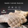 XQKXHZ Goose Down Comforter Duvet Insert, Pinch Pleat Comforter for All Seasons Cozy & Warm Comforter, Luxurious Winter Soft and Breathable Down Duvet, 150x200cm- 3.5kg,Beige view 3