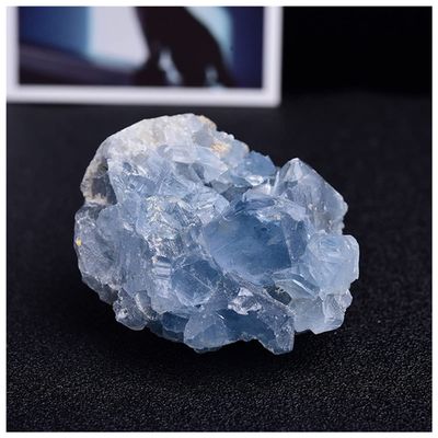 ZTBH Natural Meditation Crystal Natural Celestite Crystal Cluster, Sky Blue Geode, Home Decoration Crystal Stone (Size : 50-60g)