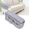 BALITY Armrest Organizer for Recliner Couch Sofa Chair, Dustproof Waterproof Armchair Caddy Remote Control Holder with 8 Multifunctional Storage Pockets for Smart Phone, Book, Magazines(Grey) view 3