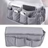 BALITY Armrest Organizer for Recliner Couch Sofa Chair, Dustproof Waterproof Armchair Caddy Remote Control Holder with 8 Multifunctional Storage Pockets for Smart Phone, Book, Magazines(Grey) view 4