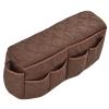 Armrest Organizer for Recliner Couch Sofa Chair, Dustproof Waterproof Armchair Caddy Remote Control Holder with 14 Multifunctional Storage Pockets for Smart Phone, Book, Magazines(Brown) view 1