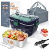 DUPASU Electric Lunch Box Food Warmer: 100W Heated Lunch Box for Adults, 1.8L Portable Fast Heating Lunchbox Food Heater for Car, Truck, Work, Travel, Lonchera Elctrica Porttil 12/24V/110-230V view 1