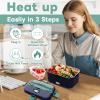 DUPASU Electric Lunch Box Food Warmer: 100W Heated Lunch Box for Adults, 1.8L Portable Fast Heating Lunchbox Food Heater for Car, Truck, Work, Travel, Lonchera Elctrica Porttil 12/24V/110-230V view 3