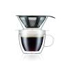 BODUM K11872-10SA Pour Over Individual Coffee Filter and Insulated Mug Set Double-Walled Plastic 35 cl view 1