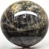 Large 95mm 2.6LBs Black & Golden Moonstone Sphere Polished Natural Sparkling Feldspar Gemston Crystal Mineral Ball - Madagascar + Stand view 3