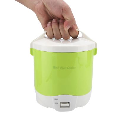 24V Car Rice Cooker, 1.6L Portable Multifunctional Electric Rice Cooker and Steamer for Cars Use, Travel Steamer for RV, Truck, Camp Trip(Green)