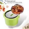24V Car Rice Cooker, 1.6L Portable Multifunctional Electric Rice Cooker and Steamer for Cars Use, Travel Steamer for RV, Truck, Camp Trip(Green) view 2