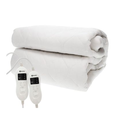 BodyMed Heated Mattress Pad with Skirt, Queen, 60 in. x 80 in.  Fitted Electric Mattress Topper with Temperature