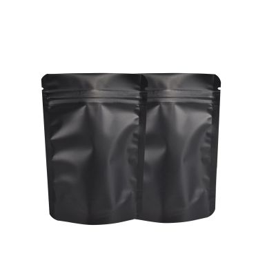 100 Pack Mylar Bag,7 Gram Stand-up Packaging Pouch, 4.72 Mil Thickness Resealable Foil Food Storage Baggies Safe Material,4X6 Inches,Matte Black