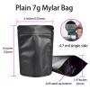 100 Pack Mylar Bag,7 Gram Stand-up Packaging Pouch, 4.72 Mil Thickness Resealable Foil Food Storage Baggies Safe Material,4X6 Inches,Matte Black view 2