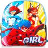 Miraculous Ladybug Backpack and Lunch Box Set - Bundle of 15" Backpack, Bento Lunch Box, More | Miraculous Ladybug School Supplies view 2