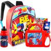 Miraculous Ladybug Backpack and Lunch Box Set - Bundle with 16" Miraculous Ladybug School Bag with Lunch Bag, Water Bottle, Stickers, More view 1