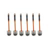 IMUSA USA (6 Pack) Round Orange Toilet Brush with Dual Tone Bristles (White & Grey) view 1