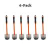 IMUSA USA (6 Pack) Round Orange Toilet Brush with Dual Tone Bristles (White & Grey) view 2