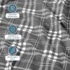Bare Home Cotton Flannel Sheet Set Prints, Bed Linen Set, Double Brushed Flannel for Extra Softness & Comfort, 4 Piece, Queen, Stirling Plaid - Grey/White view 3