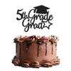 5th Grade Grad Cake Topper, Black Glitter 5th Grade Graduation Decorations 2025, Boy Girl Kids Fifth Grade Graduation Party Decorations 2025 (Black) view 1