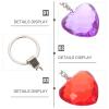 4Pcs key chain valentines keychain Heart Shape Holder crystal heart chain for couples chain Hanging pendant decoration bag lovers bags Acrylic view 3