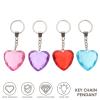 4Pcs key chain valentines keychain Heart Shape Holder crystal heart chain for couples chain Hanging pendant decoration bag lovers bags Acrylic view 4