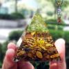 ZTBH Crystal Pyramid Healing Stones Orgone Pyramid Protection Handmade Orgonite Pyramid Tree of Life Symbol Healing Crystals (Size : 1) view 1